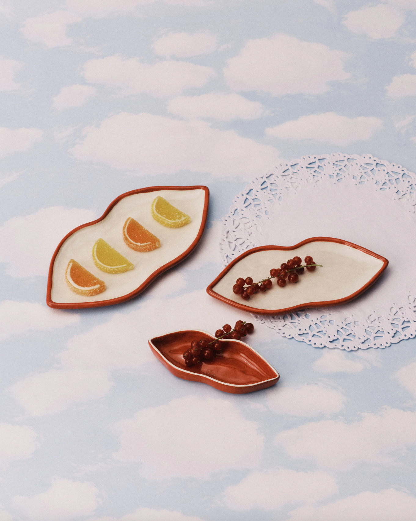 SERVING DISH SET/3 LIPS