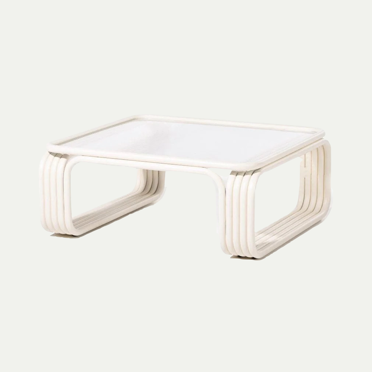 THE CONTINI COFFEE TABLE | ANTIQUE WHITE FRAME | On Order