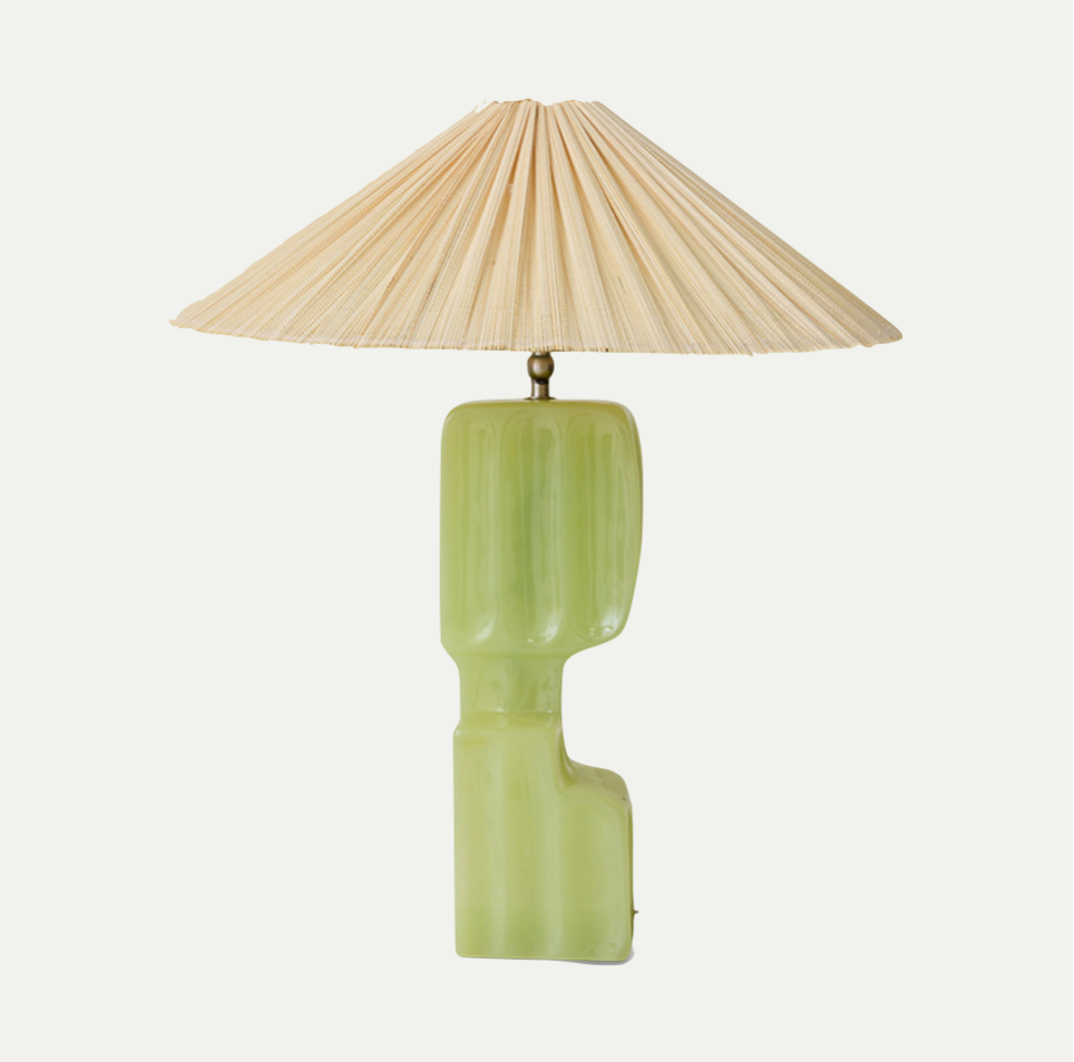 COLUMN TABLE LAMP BASE | SHADE IVORY