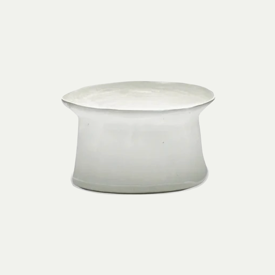 DEEP PLATE LARGE  FOOT OFF - WHITE LA MERE