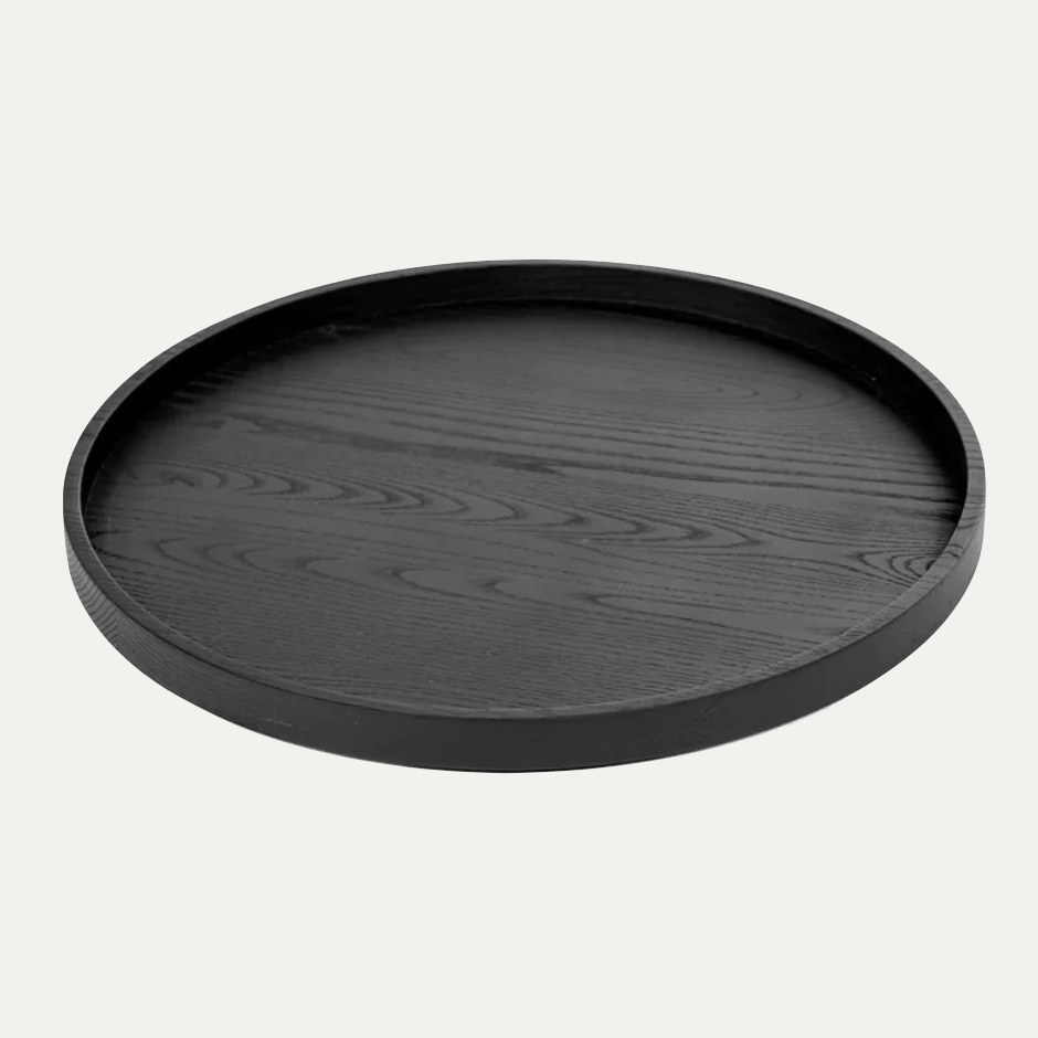 TRAY ROUND WOOD PASSÉ - PARTOUT