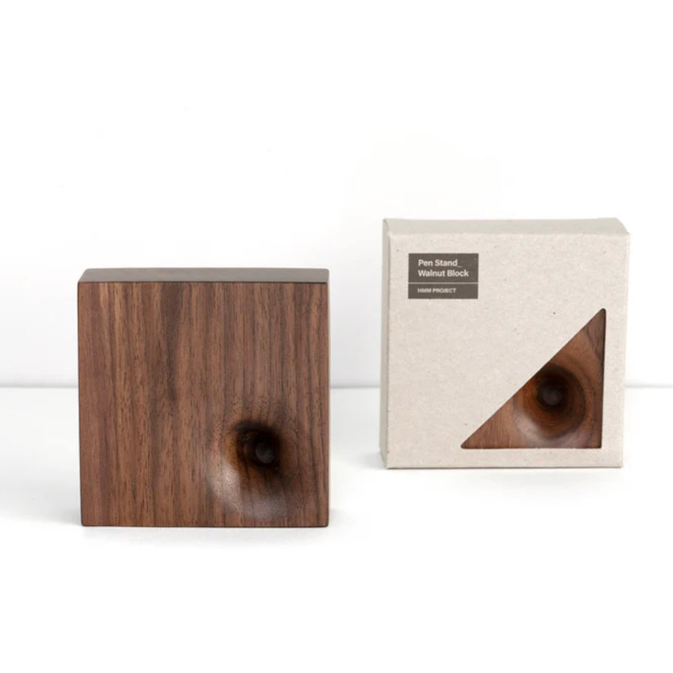 HMM PEN STAND - WALNUT BLOCK