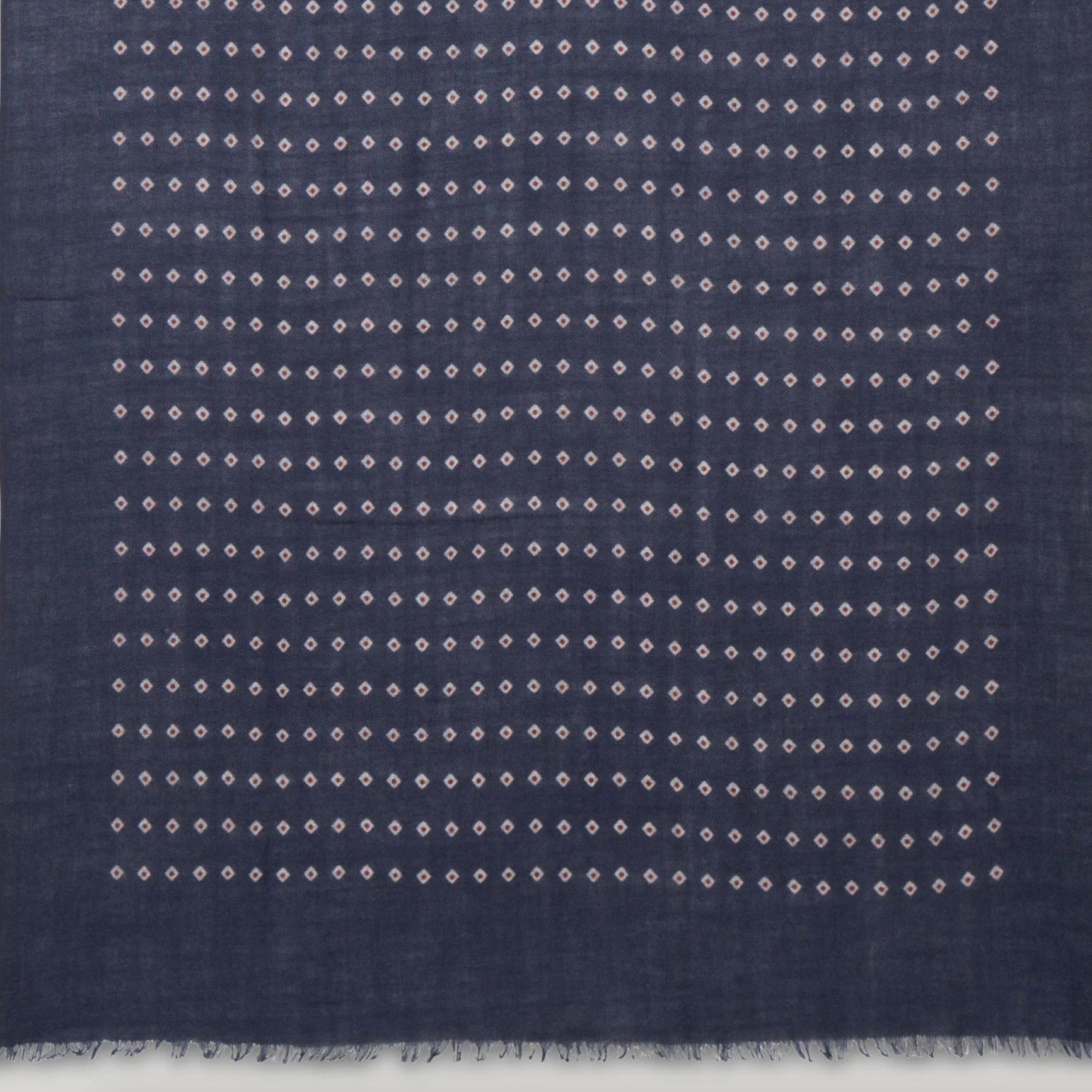 MEN WOVEN SCARF -INDIGO -DOTS