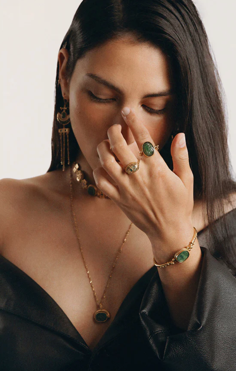 BRACELET ZANA AMULET | GREEN JASPER