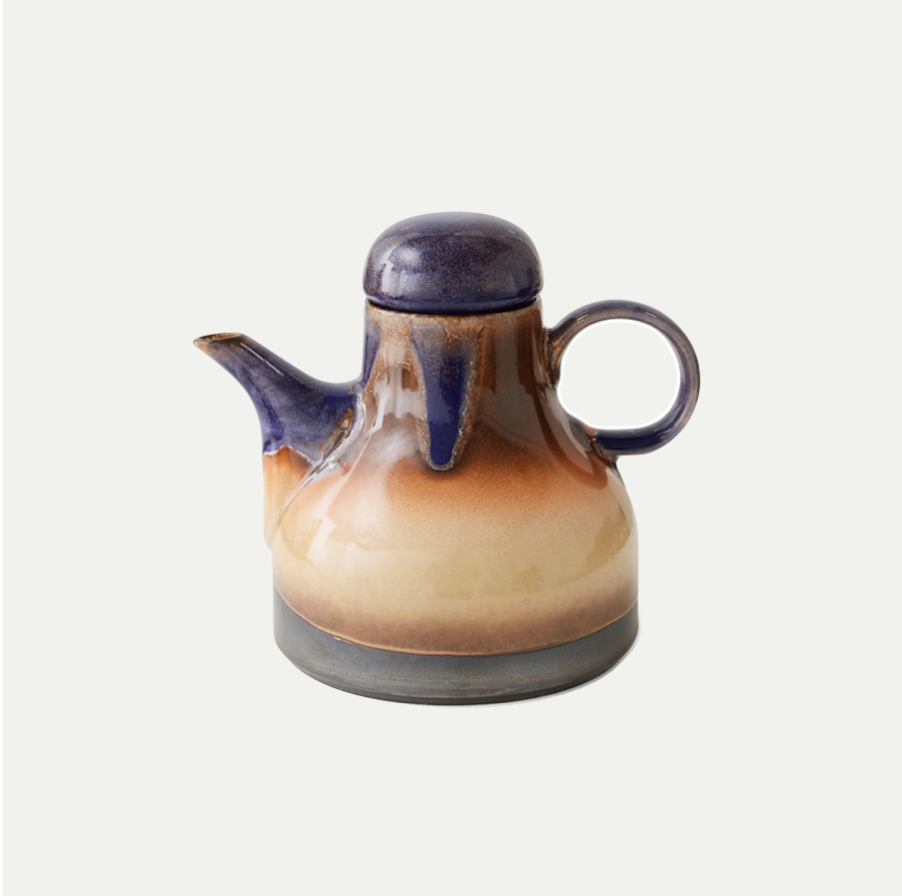 70's CERAMIC COFFEE POT, AFTERNOON