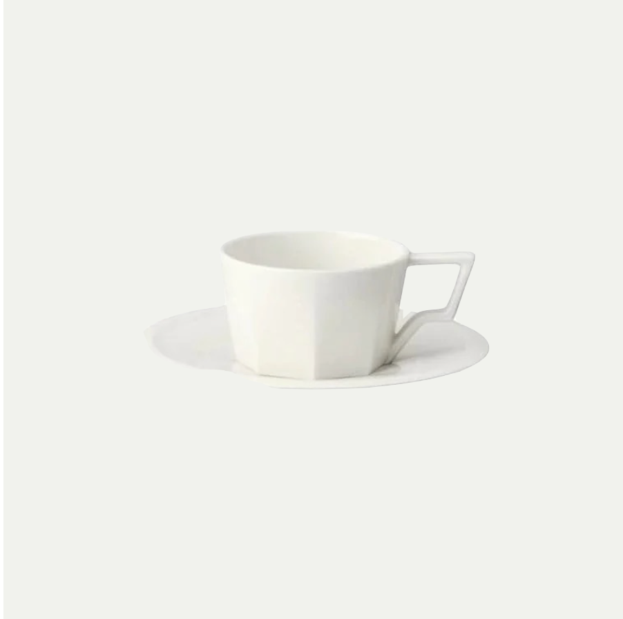 OCT CUP & SAUCER 80ML WHITE