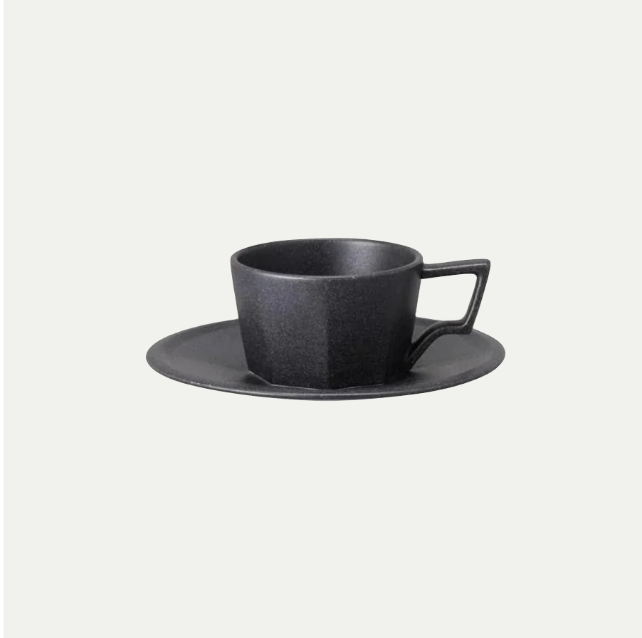 OCT CUP & SAUCER 80ML BLACK