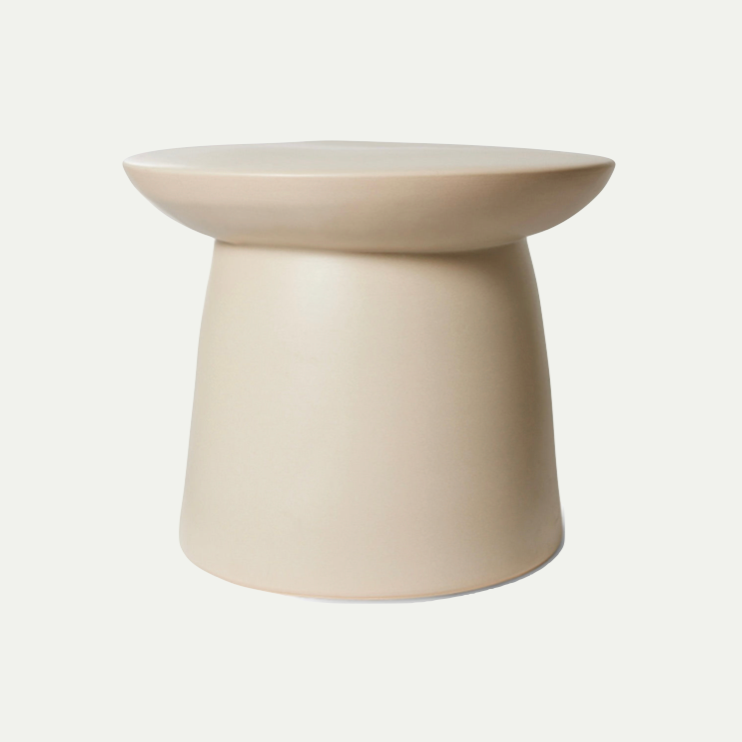 EARTHENWARE SIDE TABLE L -CREAM