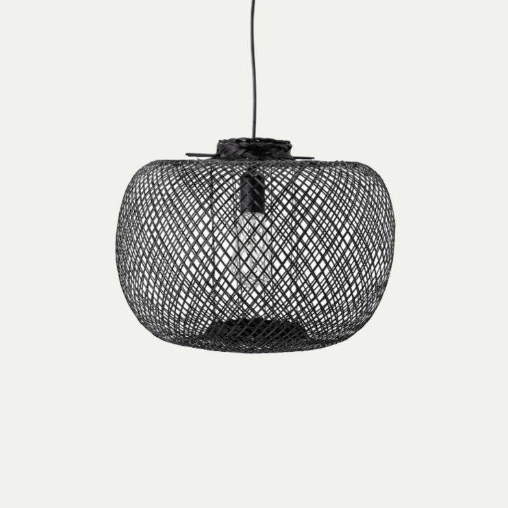 RODI PENDANT LAMP, BLACK, BAMBOO