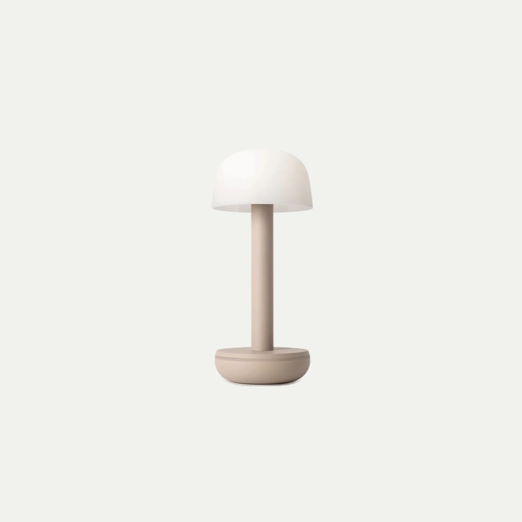 TWO TABLE LIGHT BEIGE PC FROSTED