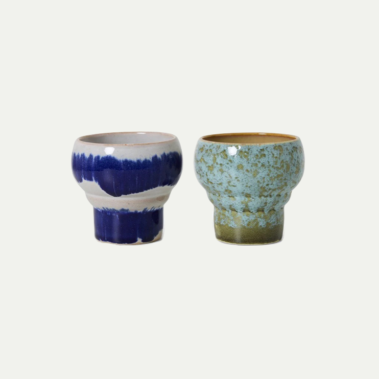 70S CERAMICS: LUNGO MUGS, SYMBOLIST SET OF 2