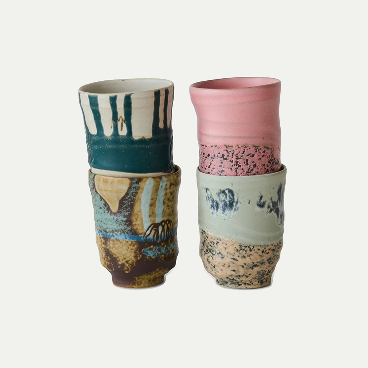 ARTIST CERAMICS : COFFEE MUGS SET OF 4