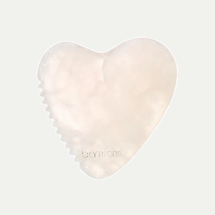 ISLA GUA SHA HEART, ROSE QUARTZ