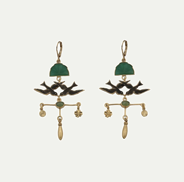 EARRINGS SACHA SWALLOW CROSS
