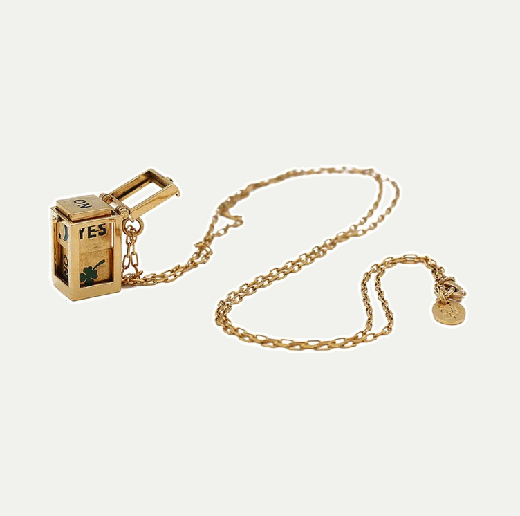NECKLACE SACHA DICE CAGE AMULET