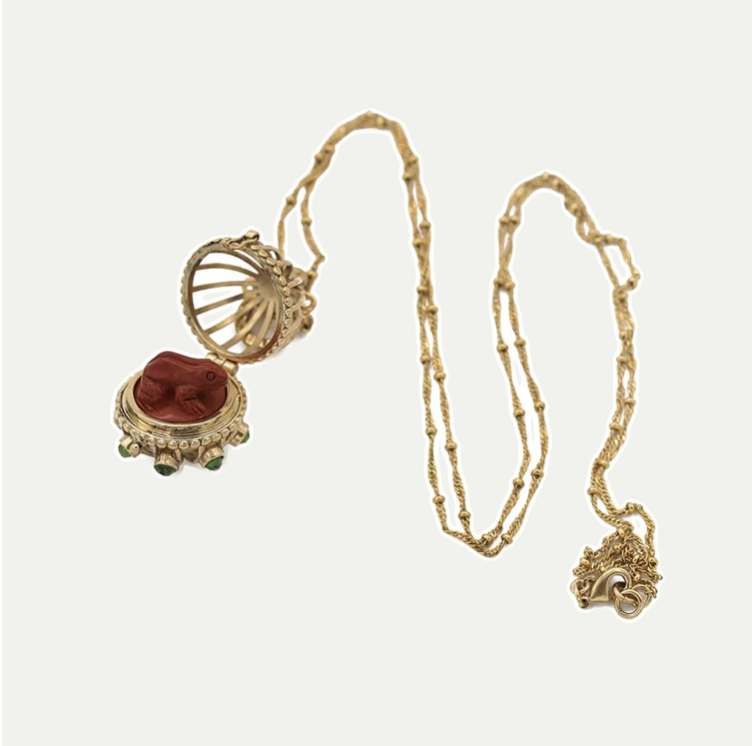 NECKLACE SACHA FROG AMULET