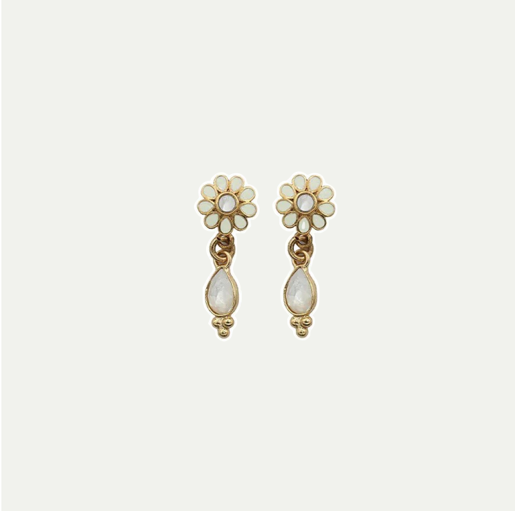 EARRINGS SISSI FLOWER DROP STUDS