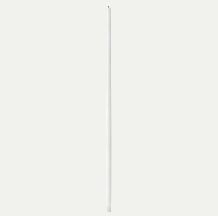 TALL LED TAPER CANDLE WHITE | 2.3 x 75 CM