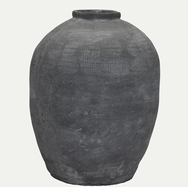 VASE,  RUSTIK, CONCRETE (BIG)