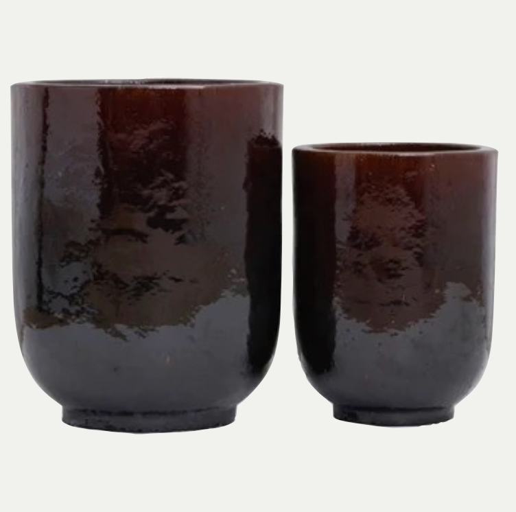 PLANTER PHO DARK BROWN/BLUE