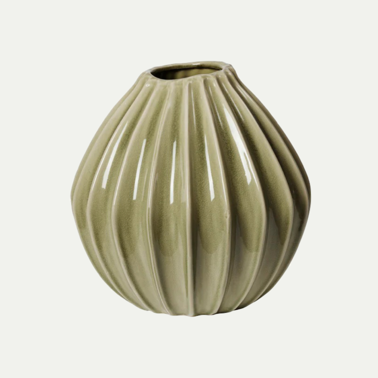 WIDE VASE L | DRY SAGE