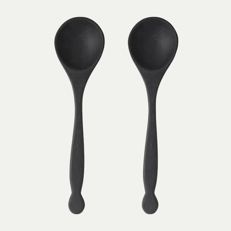 EFI SALAD SERVERS - BLACK (SET OF 2)