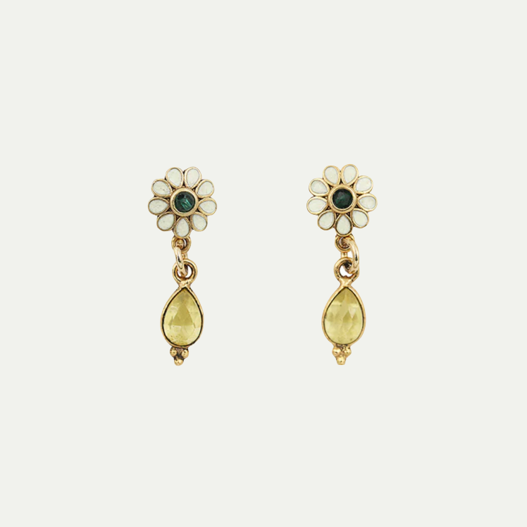 EARRINGS SISSI FLOWER DROP STUDS