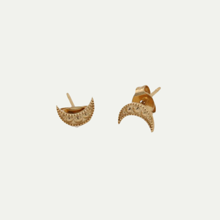 STUD EARRING  MOON
