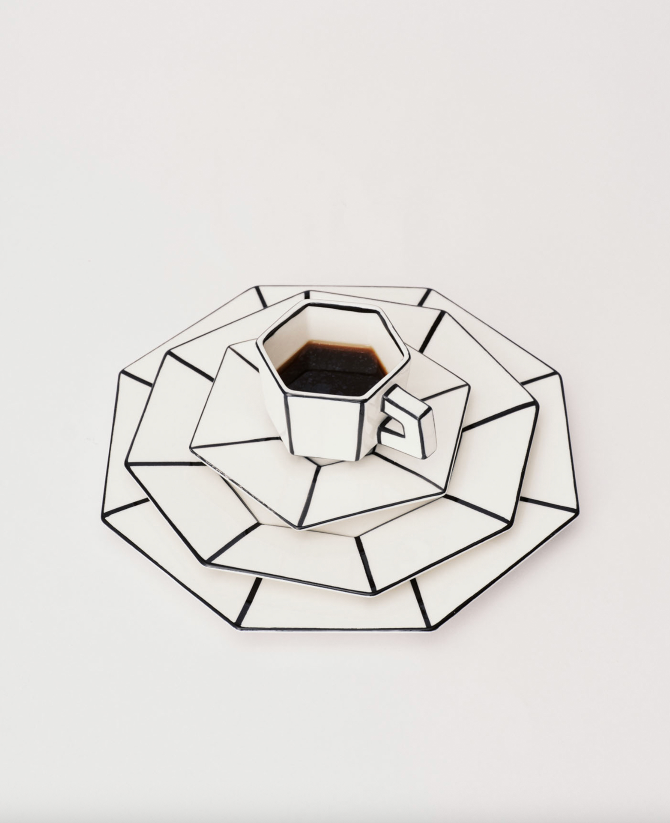 ESPRESSO CUP & SAUCER WHITE | BLACK
