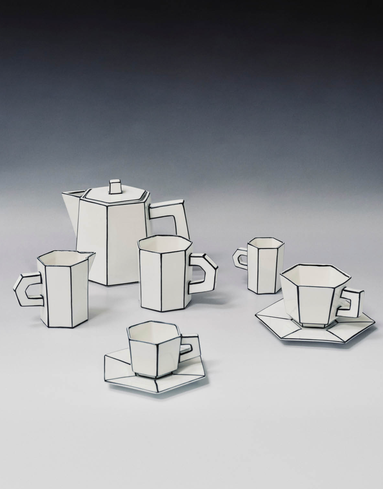 ESPRESSO CUP & SAUCER WHITE | BLACK