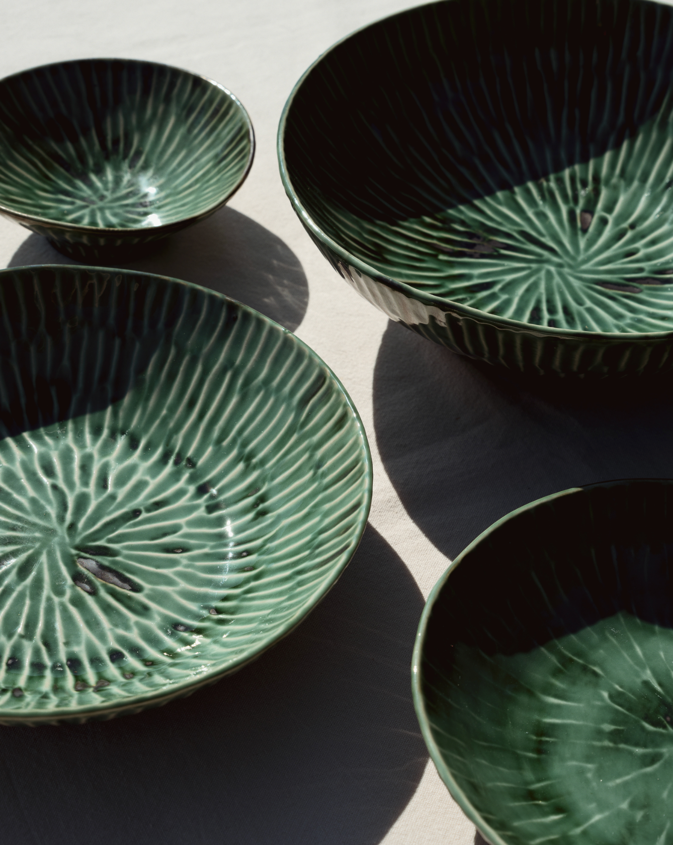 SERVING BOWL GREEN VERDE LANZA
