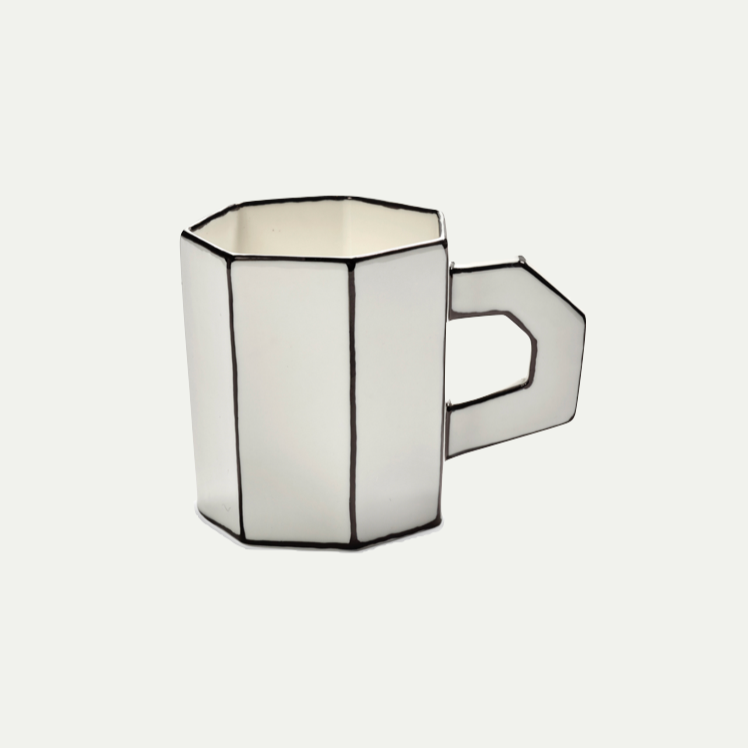 TEA CUP WHITE | BLACK CARTE BLANCHE