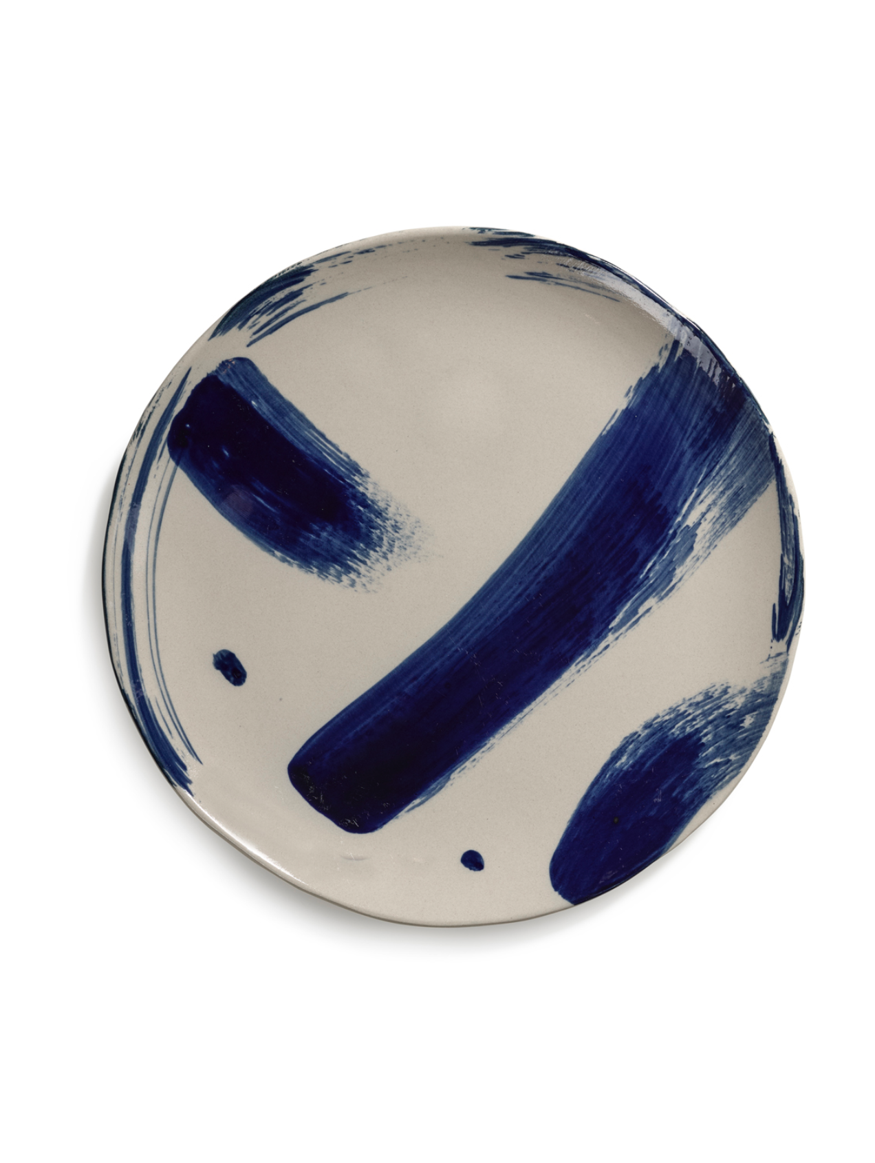 DINNER PLATE ASS/2 BEIGE BLUE SOPHIA