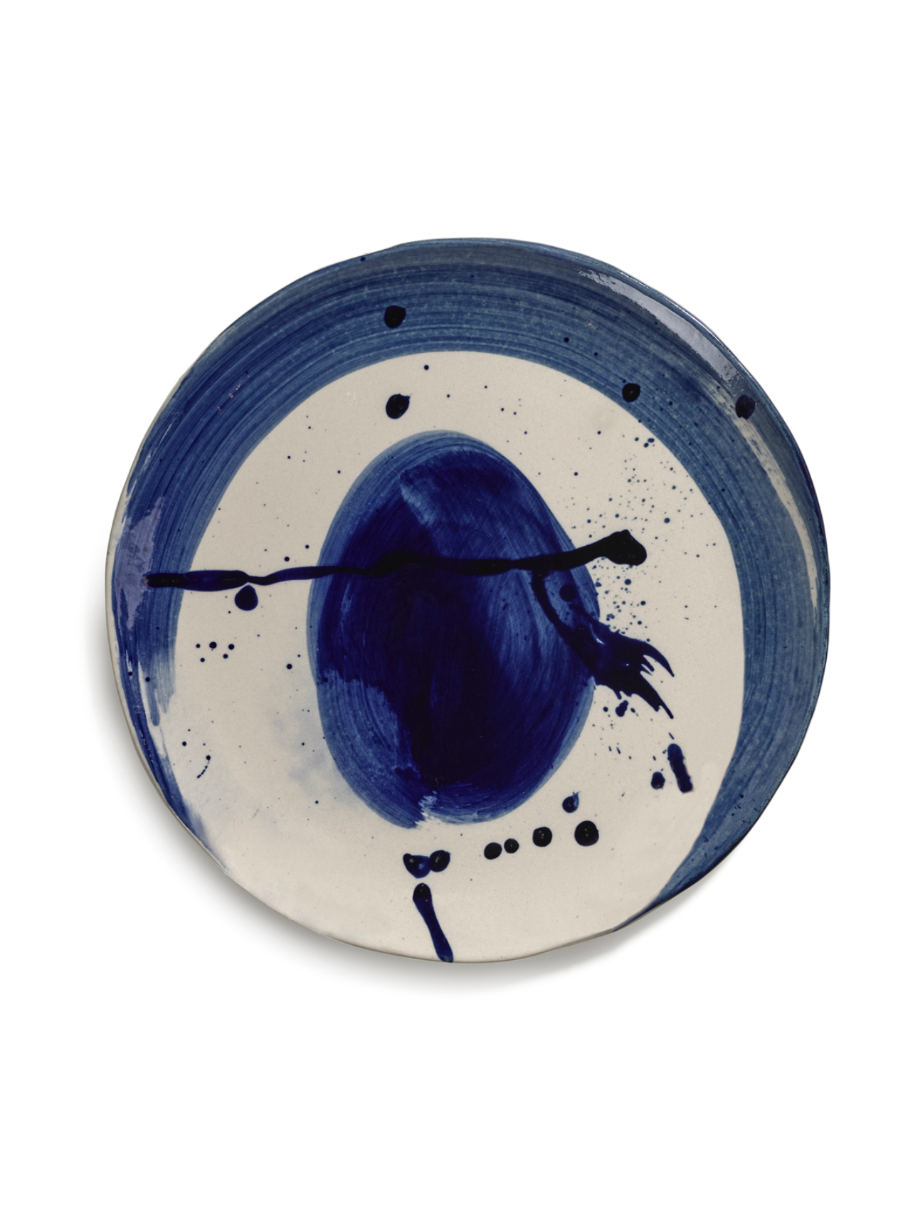 DINNER PLATE ASS/2 BEIGE BLUE SOPHIA