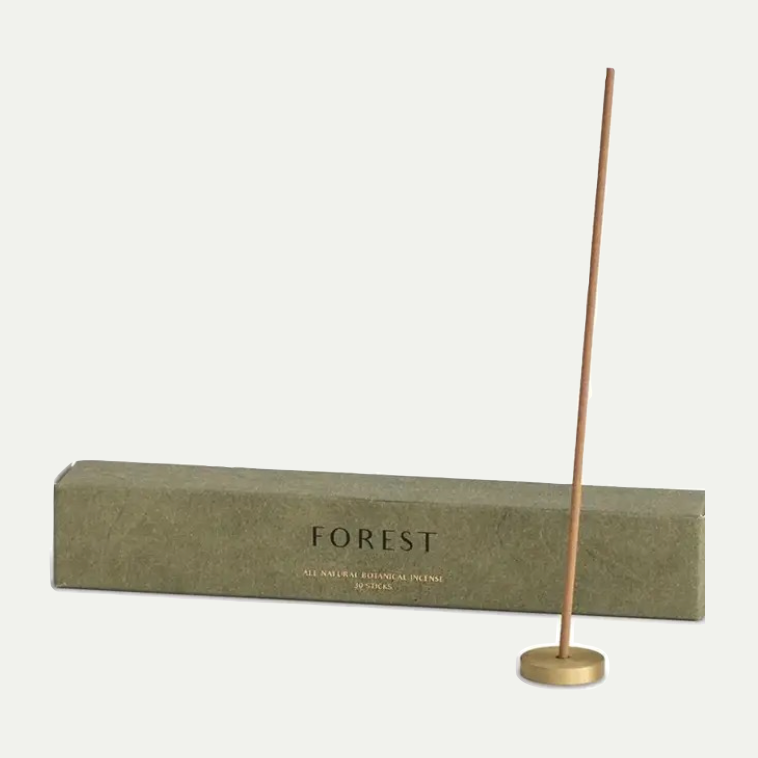 AGED INDIAN SANDALWOOD INCENSE STICKS SET | WITH BRASS HOLDER