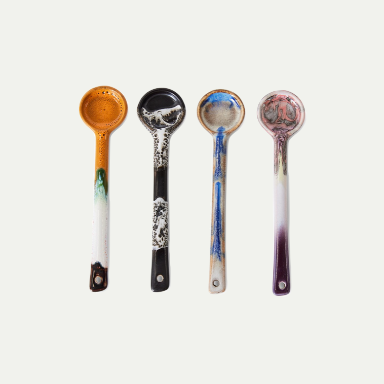 70's CERAMICS: SPOONS FORCE | SET OF 4