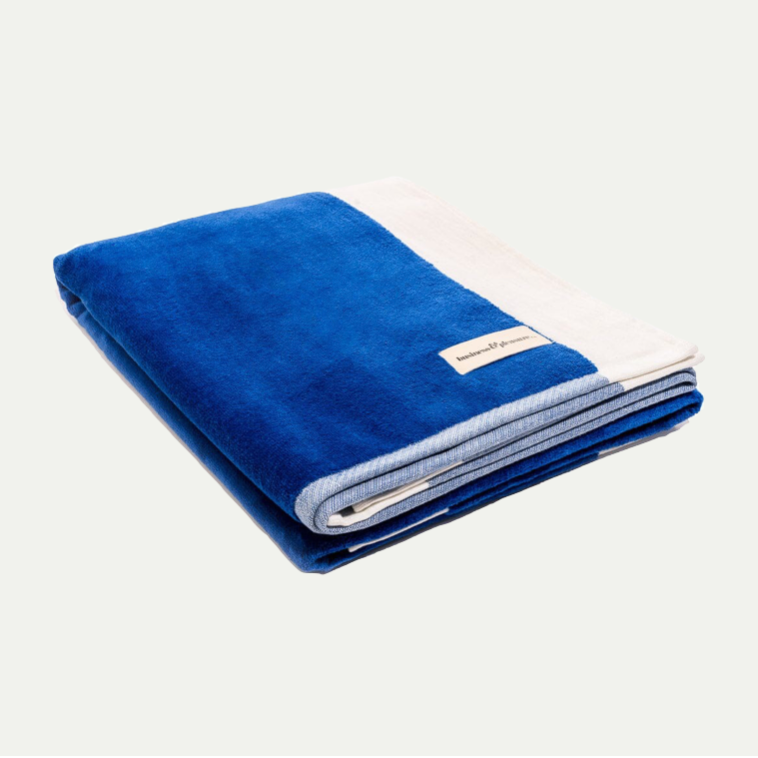 THE BEACH TOWEL - CREW MEDITERRANEAN BLUE STRIPE