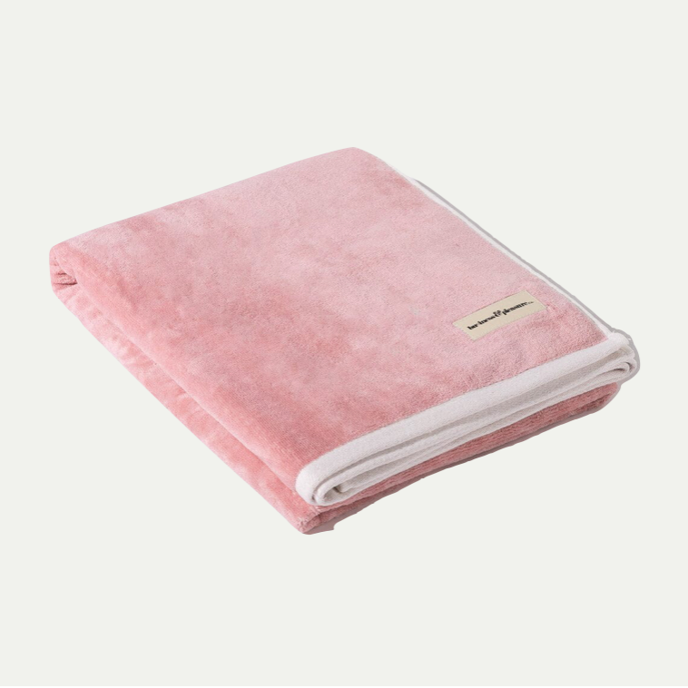 THE BEACH TOWEL - CREW PINK STRIPE