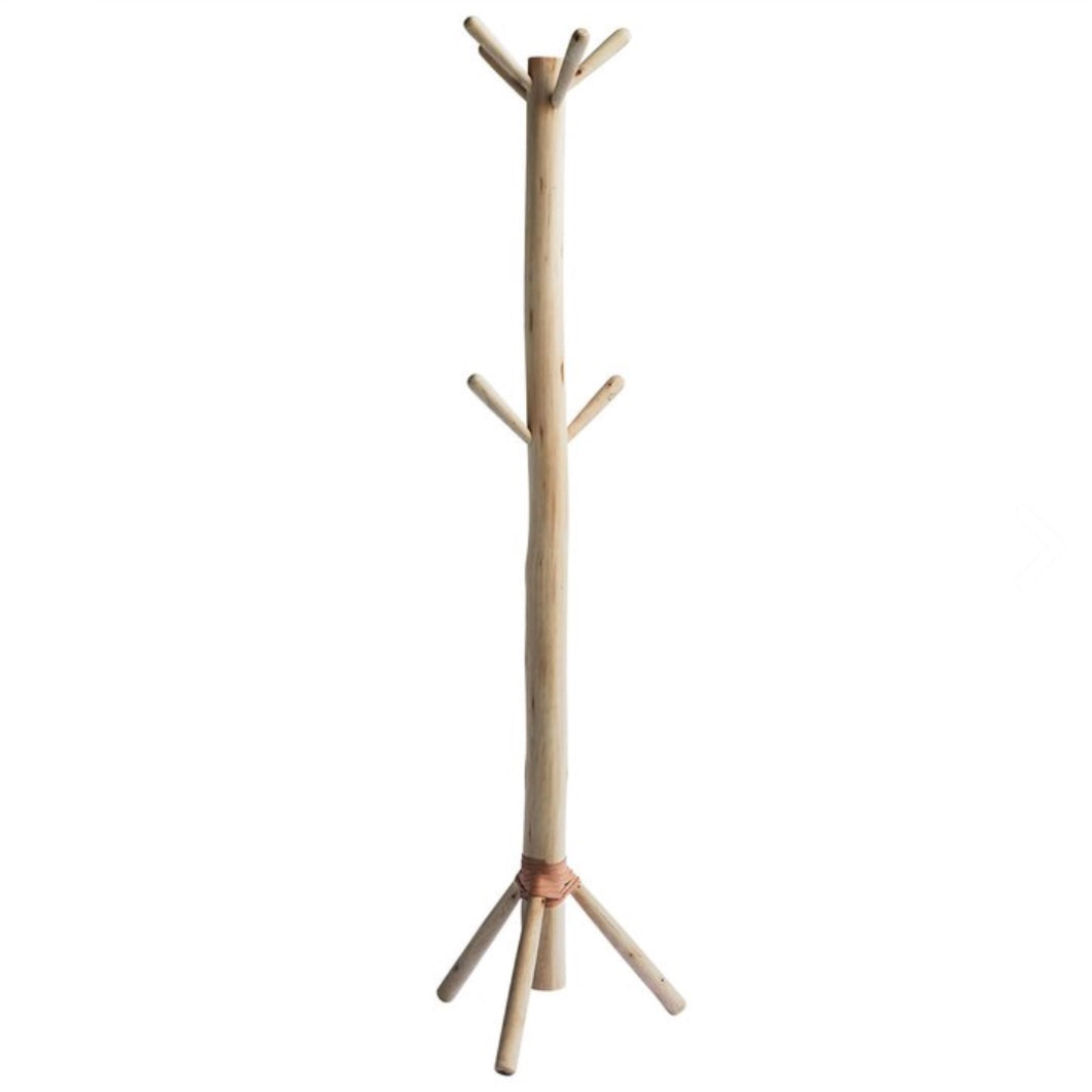 COAT STAND TRIPOD | EUCALYPTUS WOOD AND PALM LEAVES | 180 CM