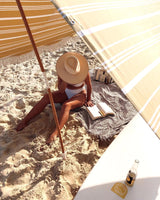 THE PREMIUM BEACH TENT - VINTAGE YELLOW STRIPE