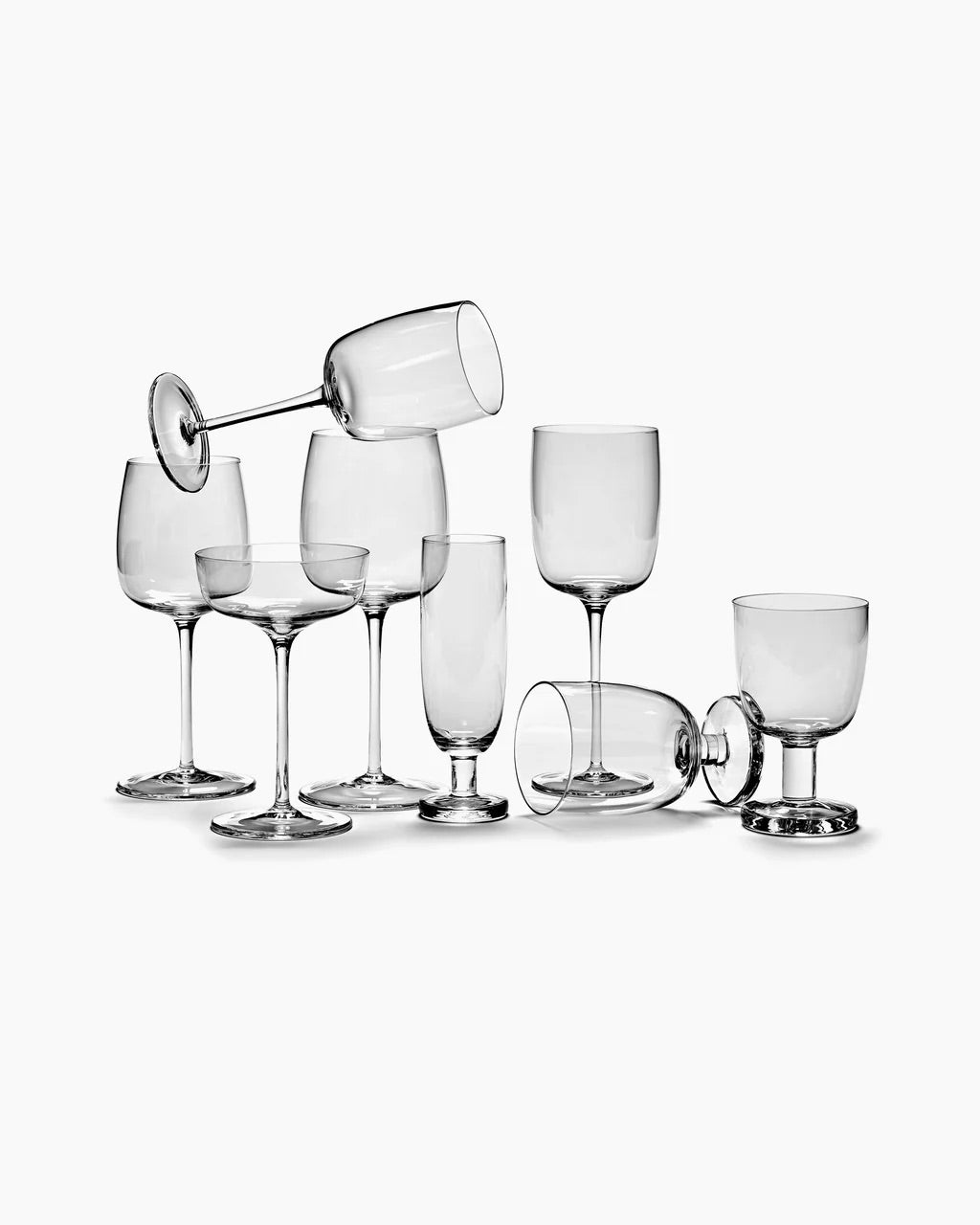 RED WINE GLASS CURVED TRANSPARENT PASSE - PARTOUT