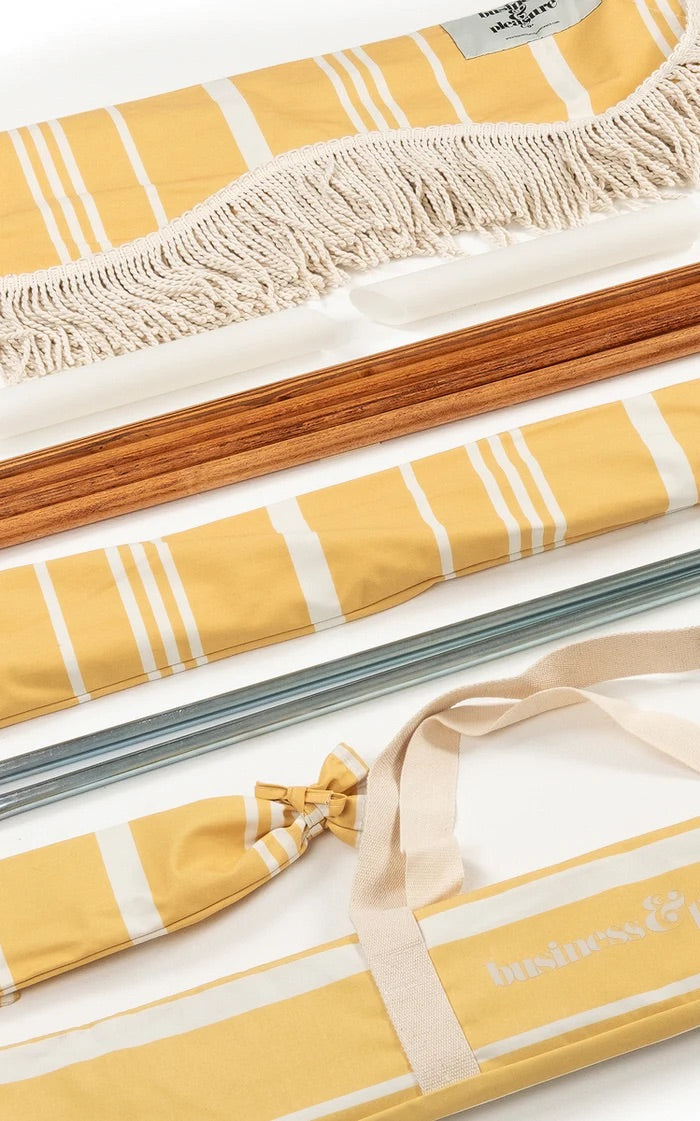 THE PREMIUM BEACH TENT - VINTAGE YELLOW STRIPE