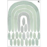 WALL STICKER - WATERCOLOUR RAINBOW GREEN