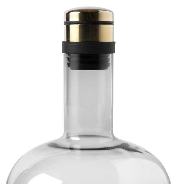 WINE BREATHER CARAFE ORIGINAL - SMOKE / BRASS