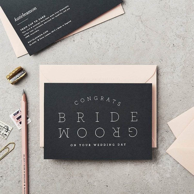 EXTRACT BRIDE & GROOM CARD - NAVY