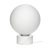 WHITE FLOOR LAMP - MARBLE/ GLASS