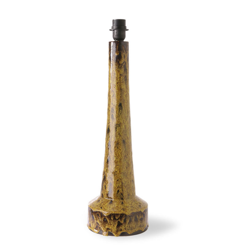 RETRO STONEWARE LAMP BASE MUSTARD