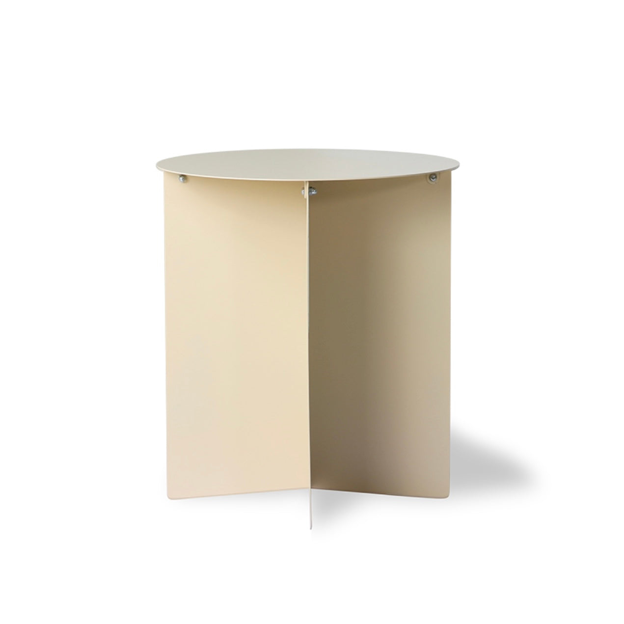 METAL SIDE TABLE ROUND - CREAM