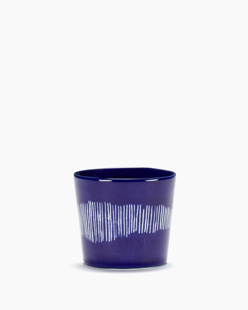 ESPRESSO CUP 15CL DARK BLUE-WHITE STRIPES FEAST
