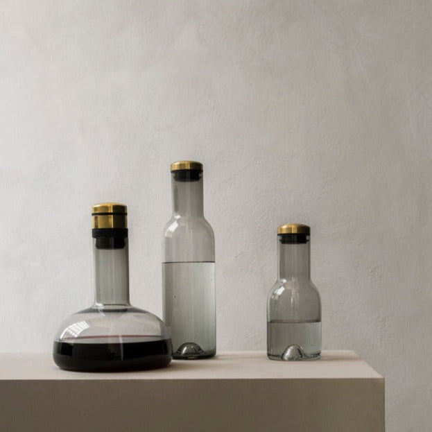 WINE BREATHER CARAFE ORIGINAL - SMOKE / BRASS